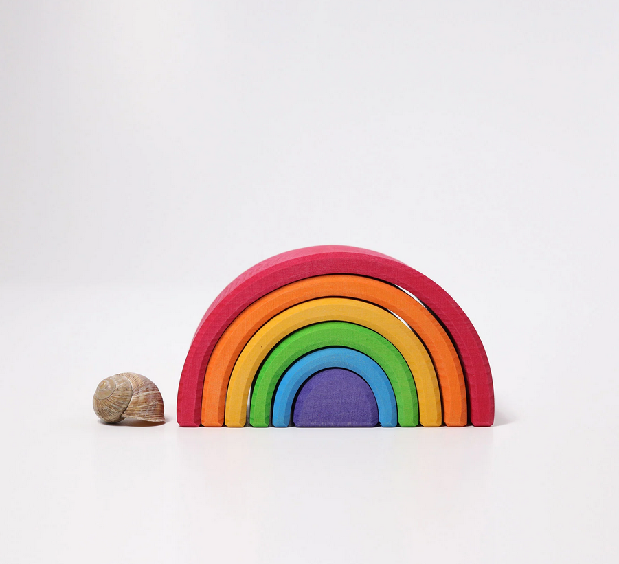 Wooden Rainbow Stacking Toy – Montessori Balancing & Learning Set for Kids