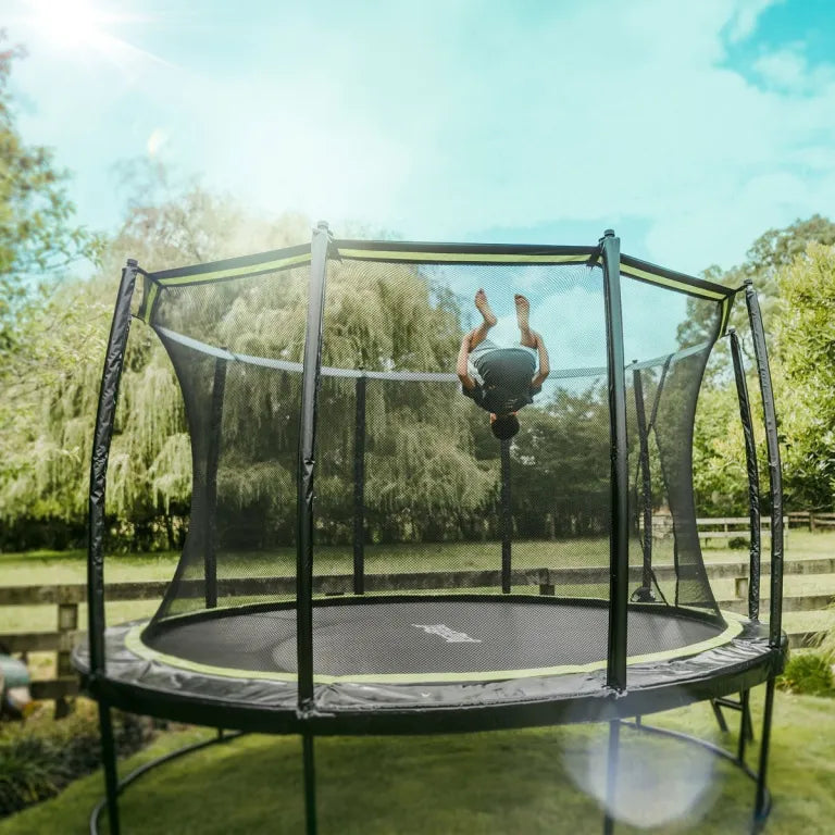 Jumpflex HERO Round Outdoor Trampoline with Safety Enclosure