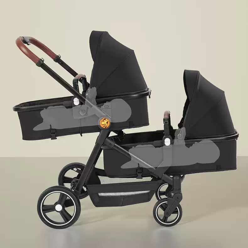 Lightweight Twin Baby Stroller – Foldable Double Pushchair for Travel & Everyday Use