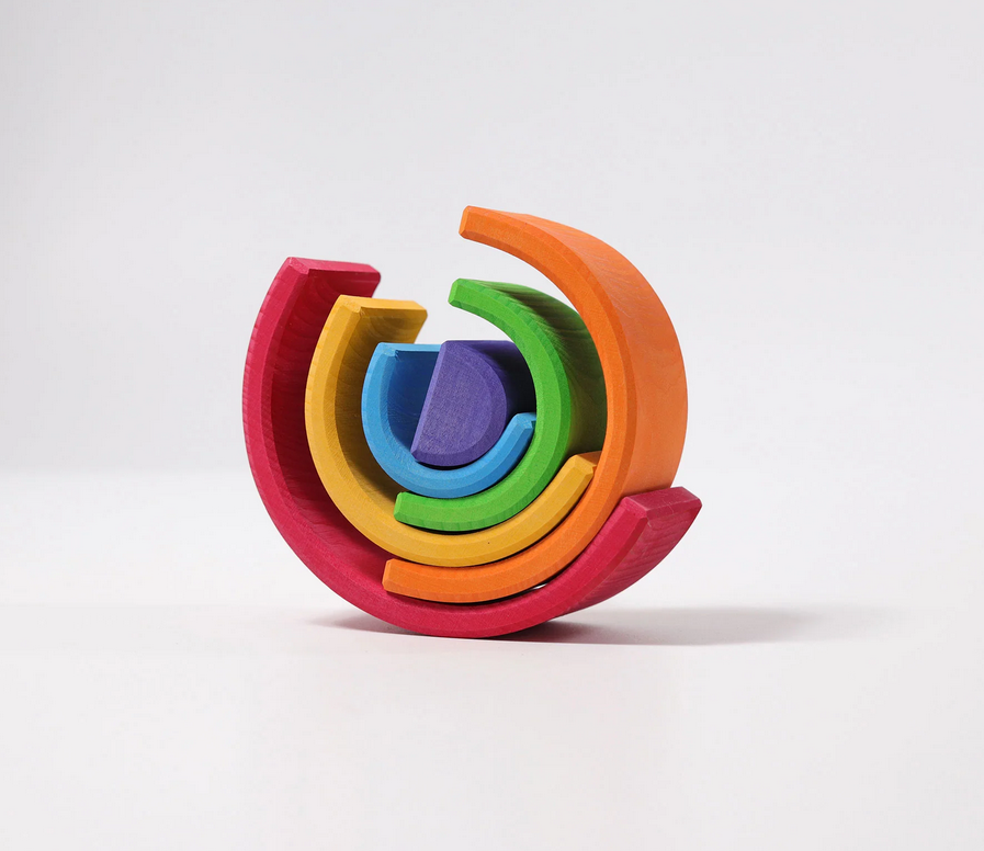 Wooden Rainbow Stacking Toy – Montessori Balancing & Learning Set for Kids