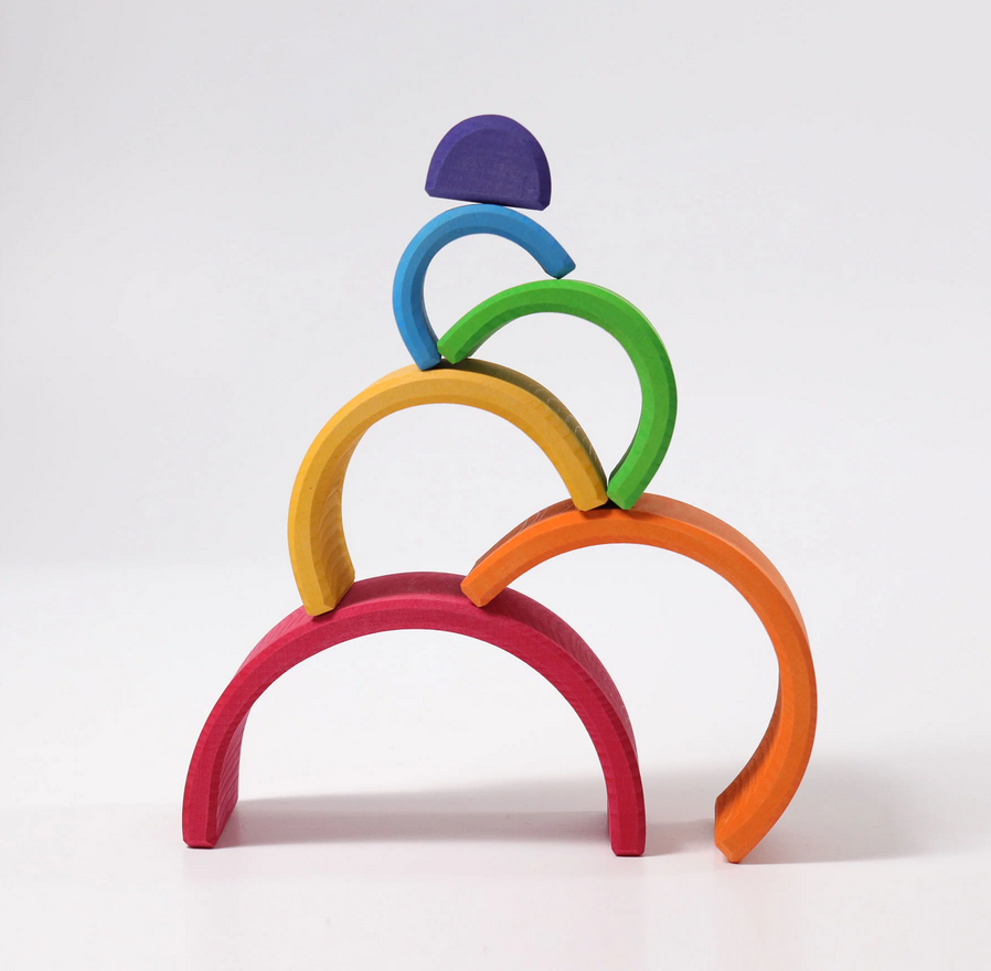 Wooden Rainbow Stacking Toy – Montessori Balancing & Learning Set for Kids