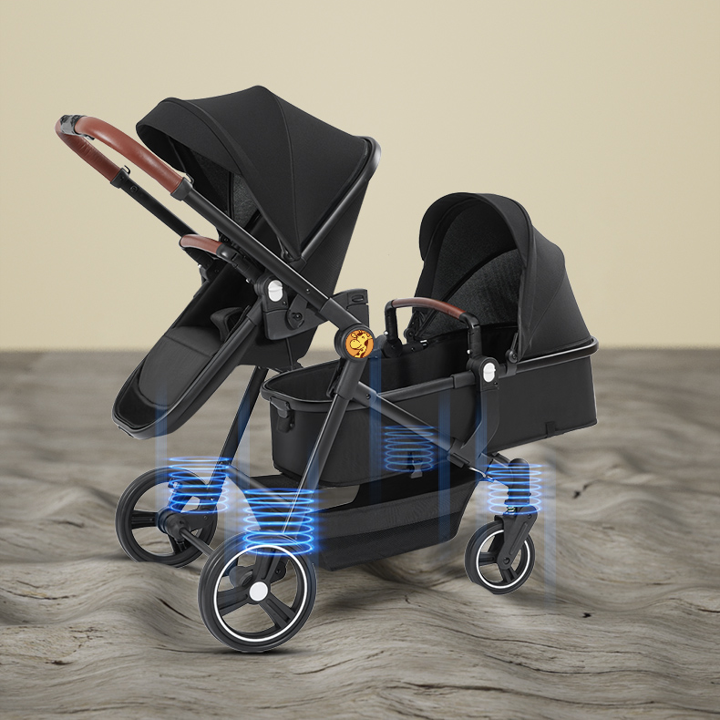 Lightweight Twin Baby Stroller – Foldable Double Pushchair for Travel & Everyday Use