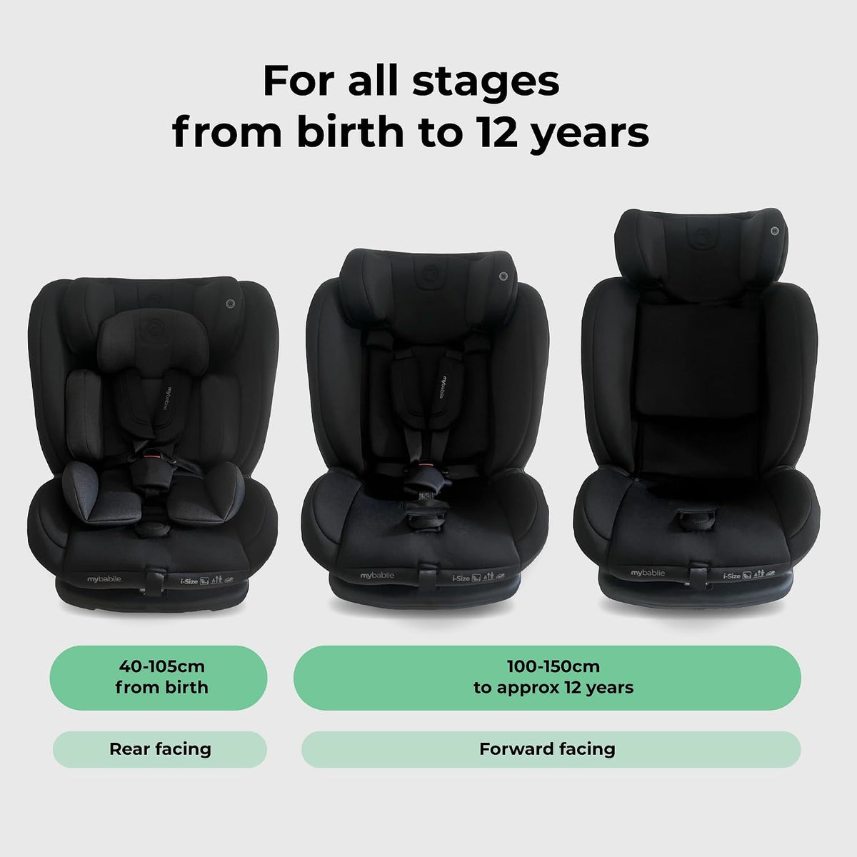My Babiie MBCS100 R129 2-in-1 Convertible Child Car Seat